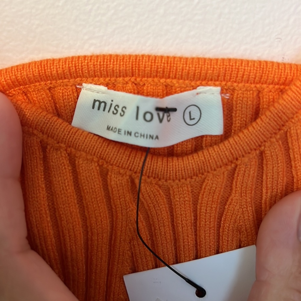 Orange Knit Tank Top! - Picture 4 of 6